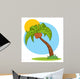 Cartoon Palm Tree Wall Decal