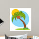 Cartoon Palm Tree Wall Decal