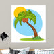 Cartoon Palm Tree Wall Decal