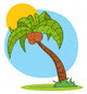 Cartoon Palm Tree Wall Decal