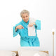 senior lady with toothbrush Wall Decal