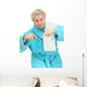 senior lady with toothbrush Wall Decal