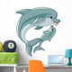 Dolphin Mother and Baby Wall Decal