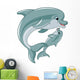 Dolphin Mother and Baby Wall Decal