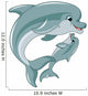 Dolphin Mother and Baby Wall Decal