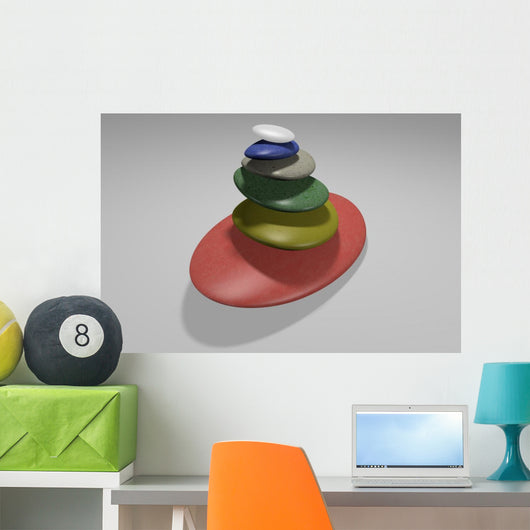 Color Pebble Stack Wall Mural