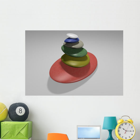 Color Pebble Stack Wall Mural