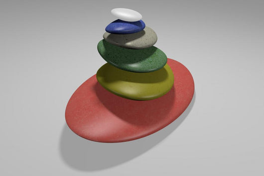Color Pebble Stack Wall Mural