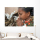 Indian Village  Little Girl Praying Wall Mural