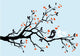 Wedding Birds Kissing Vector Wall Mural