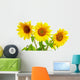 Three Sunflowers Wall Decal