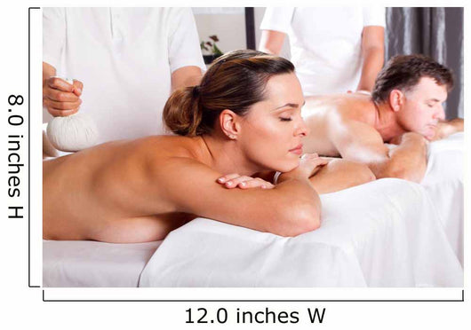couple having massage Wall Mural