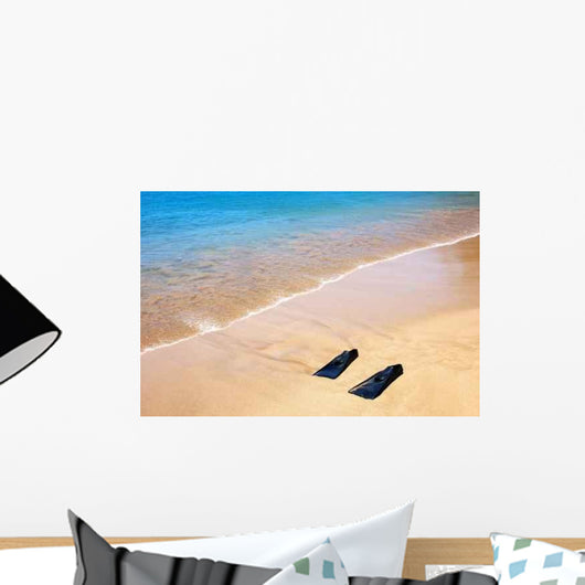 Snorkeling Fins Beach Wall Decal