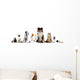 Pets Sitting in Front of White Background Wall Decal