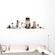 Pets Sitting in Front of White Background Wall Decal