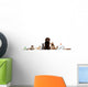 Group of pets sitting in front of white background Wall Decal