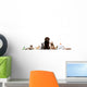 Group of pets sitting in front of white background Wall Decal