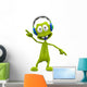 Dj Alien Cartoon Staying Wall Decal