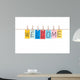 Welcome,words hang by wooden peg Wall Decal