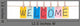 Welcome,words hang by wooden peg Wall Decal