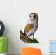 Perched Barn Owl Wall Decal