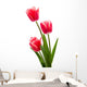 Red tulips with white border Wall Decal