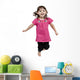 Adorable little girl jumping in air. isolated on white backgrou Wall Decal