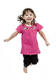 Adorable little girl jumping in air. isolated on white backgrou Wall Decal