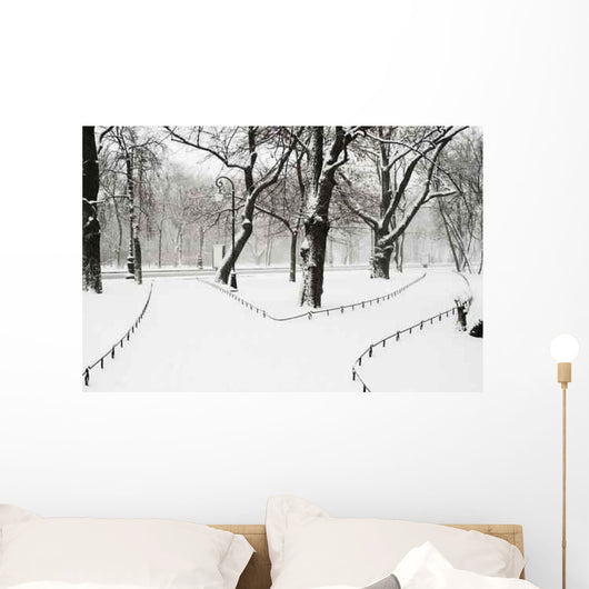 Park Snowfall Wall Decal