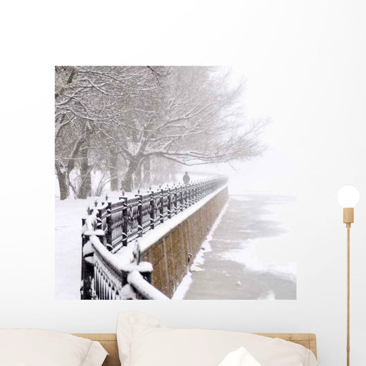 Embankment Snowfall Wall Decal
