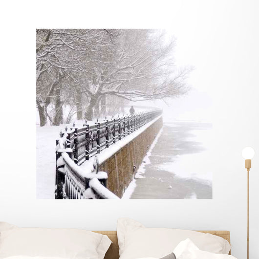 Embankment Snowfall Wall Decal