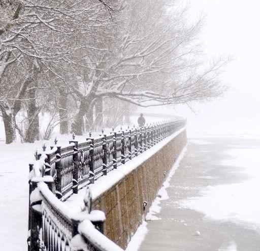 Embankment Snowfall Wall Decal