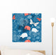 Texture Elephants and Butterflies Wall Decal