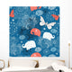 Texture Elephants and Butterflies Wall Decal