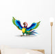 Pappagallo Ara Cartoon-Funny Macaw Parrot-Vector Wall Decal