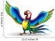 Pappagallo Ara Cartoon-Funny Macaw Parrot-Vector Wall Decal