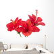 Three Red Hibiscus Wall Decal