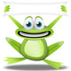 Frog With Banner Wall Decal