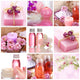 Pink spa collage Wall Mural