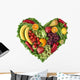 Heart of Fruits and Vegetables Wall Decal