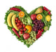 Heart of Fruits and Vegetables Wall Decal