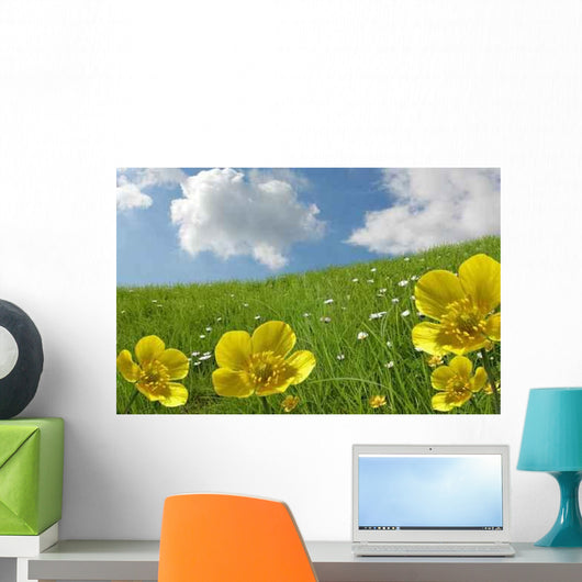 Bouton D'or Nuages Wall Decal