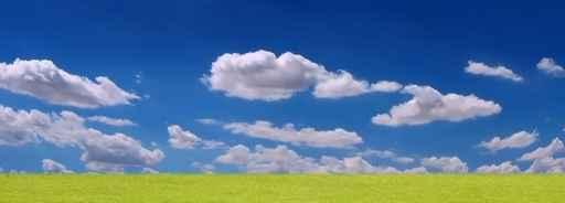 Grass and Clouds Panorama Wall Decal