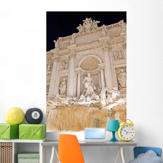 Fontana Di Trevi Noche Wall Mural