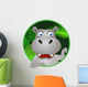 Cute Hippo Wall Decal