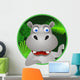 Cute Hippo Wall Decal