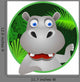 Cute Hippo Wall Decal