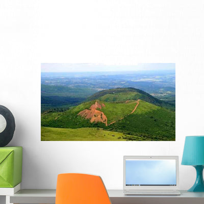Volcan D'auvergne Wall Decal Design 1 shown on a wall