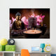 buddah with candle and incense Wall Mural