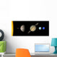 Solar System to Scale Wall Mural